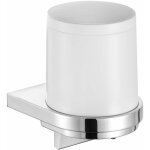Keuco - moll distributeur de savon liquide chrom� / blanc, complet avec acrylique gobelet