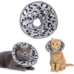 Collerette chat anti l�chage, doux et r�glable avec cordon �lastique, pour cicatrisation, apr�s chirurgie ...