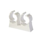 Ram - 100 clipeo double blanc - fixation pour tube multicouche �16