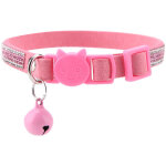 Collier pour chien mignon avec clochette - confortable et durable (rose, taille xs)
