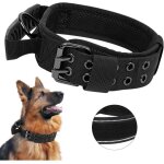 Am�liorer collier de chien tactique avec poign�e de commande, militaire collier r�glable chien rembourr� ...