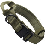Collier de chien tactique avec poign�e de commande collier r�glable militaire en nylon, boucle en m�tal, ...