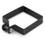 Collier de fixation carr� 60 x 60 mm pour portillon grillag� noir