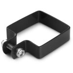Collier de fixation carr� 80 x 80 mm pour portillon grillag� noir