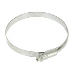 Collier inox crémaillère emboutie b. pleine 12mm Ø90 à 110 Collier inox crémaillère emboutie b. pleine 12mm Ø90 à 110
