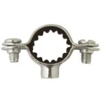 Colliers de plomberie simples standards acier zingu� embase m7 x 150 cs �40 - boite de 50