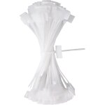 [jamais utilis]collier de serrage blanc 150mm x 3 mm attache cble plastique serre cable tiquette organiser ...