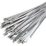 Collier de serrage inox 50 pices, 300mm4, 6mm attache cbles acier inoxydable, collier de serrage ...