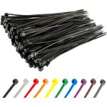 Collier de serrage en nylon - 100 mm x 2, 5 mm - blanc - attache c�ble petit format - serre - c�bles ...