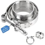 Collier v - band + flasques � 50, 8mm (2, 0'') kit en acier inoxydable 304 collier v pour �chappement, ...