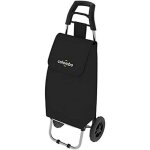 Colombo - chariot de courses rolly noir 36x7x90 cm capacit 25kg tissu impermable