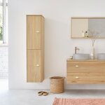 Colonne de salle de bain en ch�ne massif suspendue