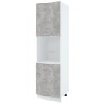 Colonne de cuisine pour four encastrable bellissi beton naturel 2 portes l 60 cm - porte avec poign�e ...