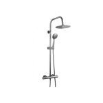 Pro et discount - colonne de douche chrome pomme de tete plate mitigeur thermostatique douchette 3 jets ...