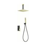 Colonne de douche encastrée avec mitigeur modèle suède pommeau de douche de taille standard couleur noir ... Colonne de douche encastrée avec mitigeur modèle suède pommeau de douche de taille standard couleur noir ...
