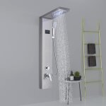 Colonne douche hydromassage led mode eau de douche de pluie cascade douche de pulv�risation arri�re eau ...