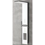 Colonne de douche hydromassante bianco nero touch en aluminium 148 cm
