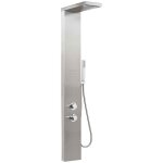 Colonne de douche hydromassante bross en acier inox mod. manhattan plus