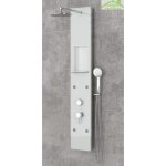 Colonne de douche hydromassante clio en verre tremp� 140 cm