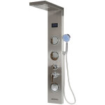 Colonne douche hydromassante avec Écran lcd panneau de douche carré multifonction acier inox 304 mitigeur ... Colonne douche hydromassante avec Écran lcd panneau de douche carré multifonction acier inox 304 mitigeur ...
