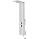 Colonne de douche hydromassante effet pluie carr�e en aluminium mod. niagara