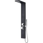 Colonne de douche hydromassante noire carr�e aluminium cascade mod. vittoria