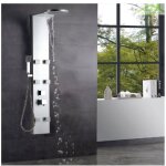 Colonne de douche hydromassante thalia en abs chrom 134x20x7 cm