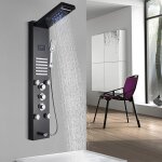 Colonne de douche led système de panneau de douche de murale multifonction avec et buse d'hydromassage ... Colonne de douche led système de panneau de douche de murale multifonction avec et buse d'hydromassage ...