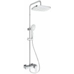 Colonne de douche avec mitigeur mcanique blanc / chrome et tte de douche xxl de 288mm (satssphp) - ...