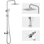 Colonne de douche avec mitigeur douche monocommande, ensemble de douche r�glable en hauteur, mitigeur ...