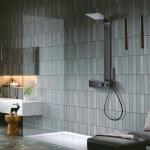 Bernstein - colonne de douche moderne combin�e thermostatique acier inoxydable avec douchette - 112, ...