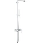 Colonne de douche murale, serie eurocube, tête de douche 152x152xmm, serie eurocube Colonne de douche murale, serie eurocube, tête de douche 152x152xmm, serie eurocube