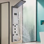 Colonne de douche panneau de douche pour salle de bain hydromassages 5 jets système de douche panneau ... Colonne de douche panneau de douche pour salle de bain hydromassages 5 jets système de douche panneau ...