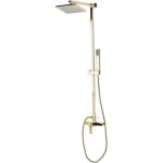 Colonne de douche avec robinet mitigeur et pommeau carr en laiton dor idale pour salle de bain au ...