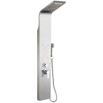 Colonne de douche syst�me de panneau de douche set ensemble de douche acier inoxydable carr� 140�20�7cm ...