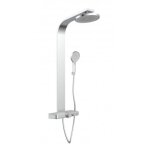 Colonne de douche avec tablette - thermostatique - chrom� - samoa rain - sch�tte