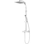Schulte - colonne de douche avec thermostat intgr, 45 x 102 cm, rain ii douchette  main carre, pommeau ...
