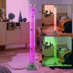 Colonne d'eau led rgb d�coration de la lampe sur pied 10 poisson stand lampe c�ble interrupteur changement ...