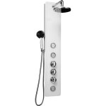 Dp griferia - colonne d'hydromassage thermostatique belice en verre blanc modle belice