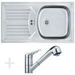 Franke - colonnes - kit de cuisine n49, évier en inox etn 614 6 / 4' nova + robinet fc 9547, chrome 101. ... Franke - colonnes - kit de cuisine n49, évier en inox etn 614 6 / 4' nova + robinet fc 9547, chrome 101. ...