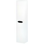 Pegane - colonne meuble salle de bain en m�lamine laqu� blanc brillant - longueur 30 x profondeur 27 ...