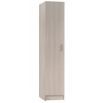Pegane ? colonne de salle de bain 1 porte en m�lamine ch�ne ? dimensions h180 x l37. 2 x p37 cm ? rangement ...