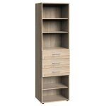 Colonne de rangement lund 3 tiroirs chne naturel 40 x 40 cm profondeur