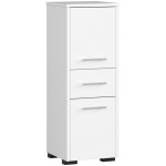 Abamihome - colonne salle de bains akord fin blanche 30 cm 2 portes 1 tiroir faade blanche 3 tagres ...