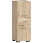 Abamihome - colonne salle de bains akord fin chêne sonoma 30 cm 2 portes 1 tiroir façade chêne sonoma ... Abamihome - colonne salle de bains akord fin chêne sonoma 30 cm 2 portes 1 tiroir façade chêne sonoma ...