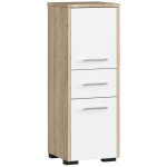 Colonne salle de bains akord fin chêne sonoma 30 cm 2 portes 1 tiroir façade blanche 3 étagères 30x30x85 ... Colonne salle de bains akord fin chêne sonoma 30 cm 2 portes 1 tiroir façade blanche 3 étagères 30x30x85 ...
