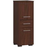 Abamihome - colonne salle de bains akord fin weng 30 cm 2 portes 1 tiroir faade weng 3 tagres 30x30x85 ...