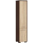 Abamihome - colonne salle de bains akord fin weng 30 cm 2 portes faade chne sonoma 5 tagres 30x30x140 ...