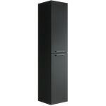 Badplaats - colonne de salle de bain saturnus 130 cm noir mat
