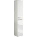 Colonne salle de bain suspendue avec 2 portes coloris blanc laqu� - 150 x 30 x 25 cm
